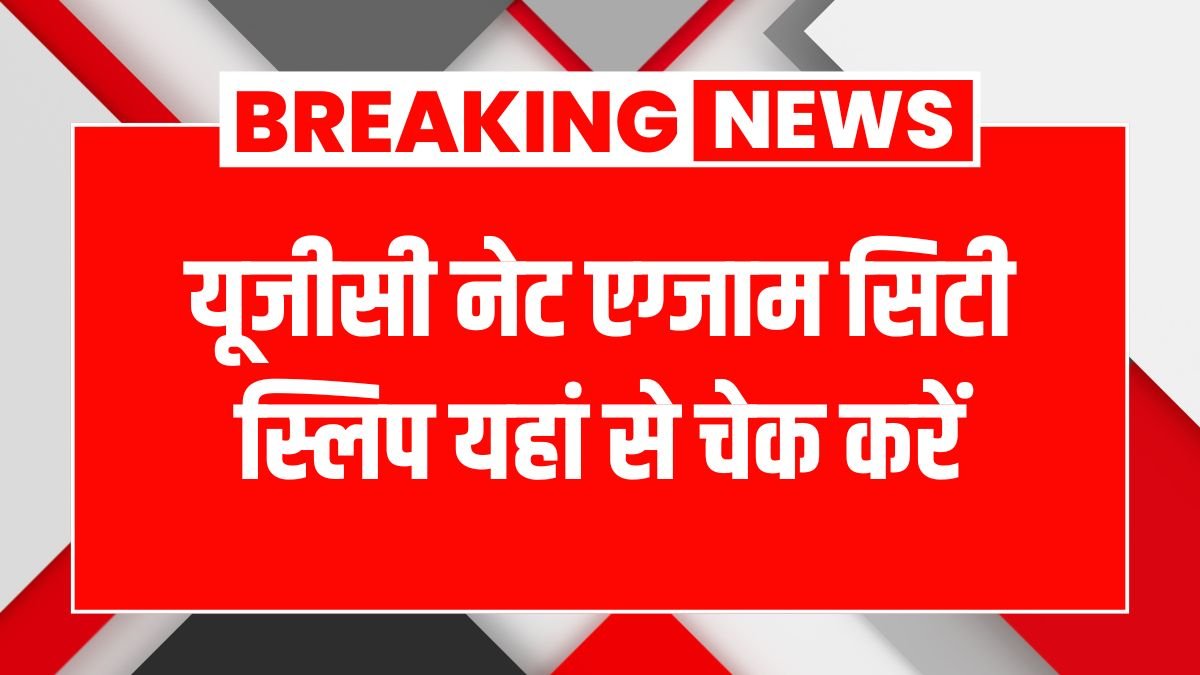UGC NET June Exam City Slip